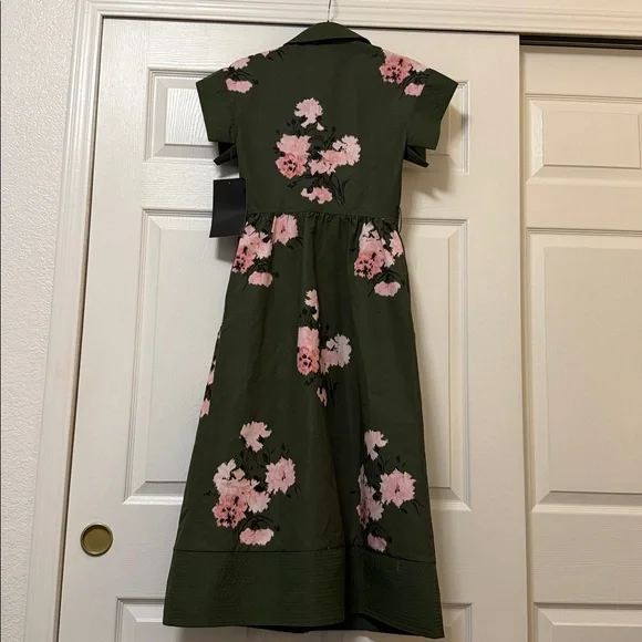 Tuckernut olive and pressed powder floral  Chloe dress size XS - Picture 4 of 8